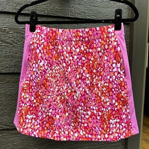 J.McLaughlin Skort Women's S Pink White Abstract Print Athletic Golf Tennis